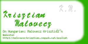 krisztian malovecz business card